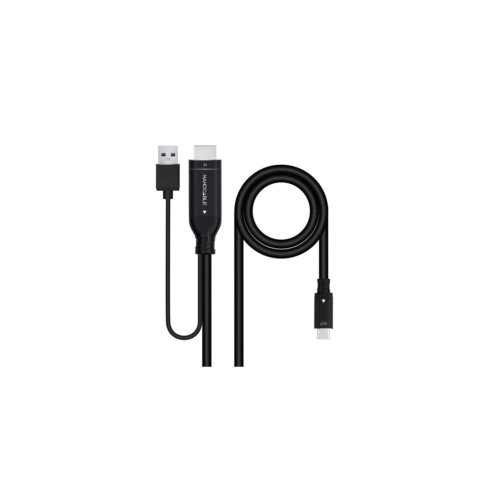 Conversor Hdmi A Usb-c 1.8 M Negro Nanocable