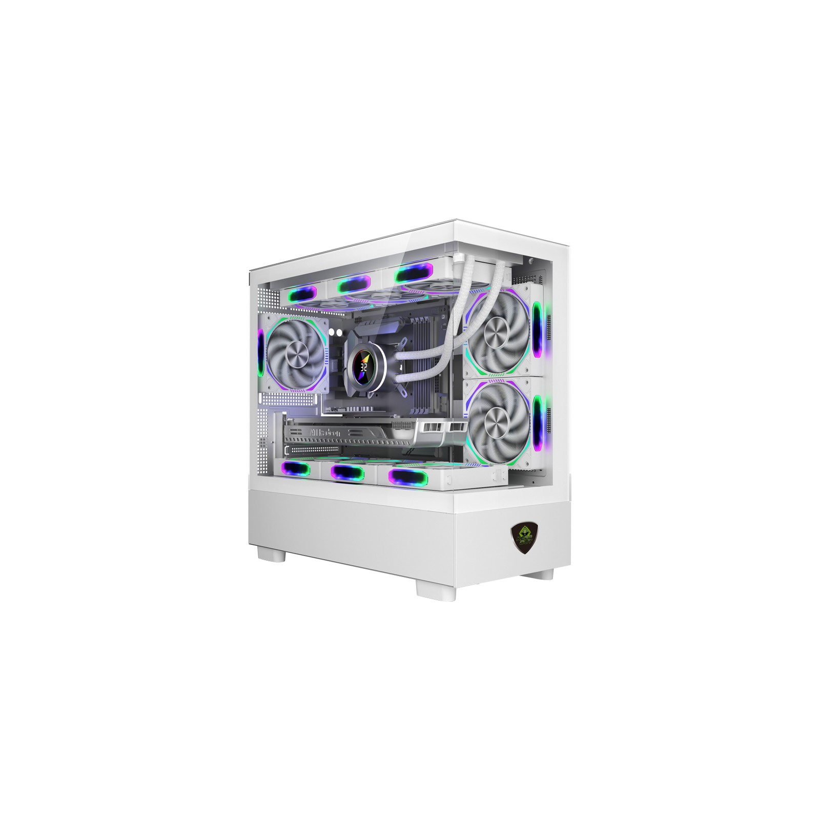 Keepout XC-301 MicroATX Case with Glass ARGB White