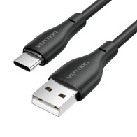 Cable USB-A a USB-C 1 M Negro Vention