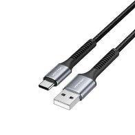 Cable USB-A a USB-C 1 M Negro/Gris Vention