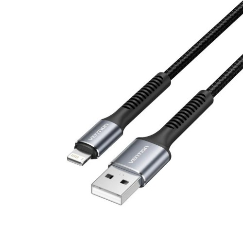 Cable 2.0 USB A a Lightning 1M Negro Gris Vention