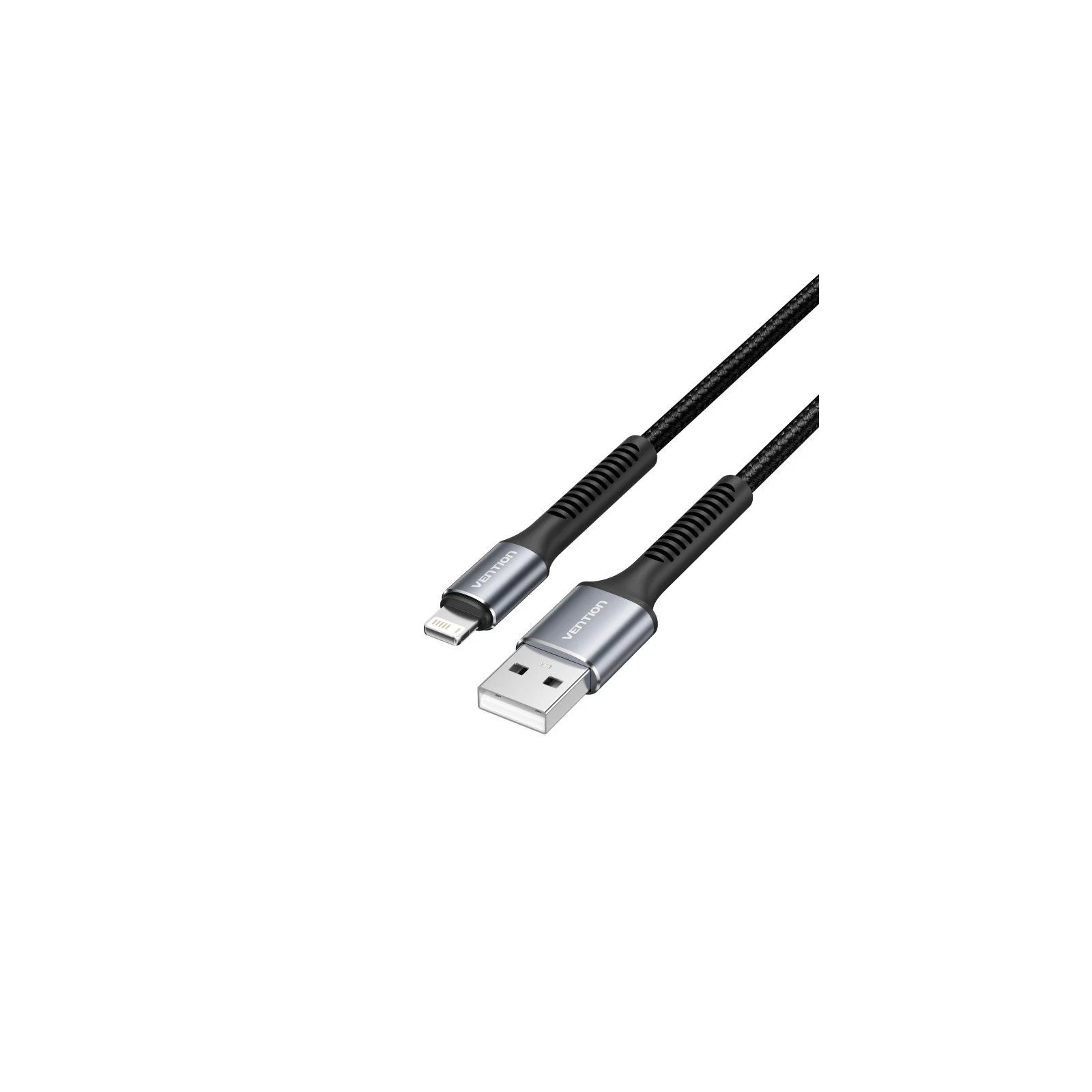 Cable 2.0 USB A a Lightning 1M Negro Gris Vention