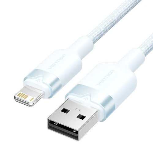 Cable USB 2.0 A a Lightning Trenzado 1M Azul Vention