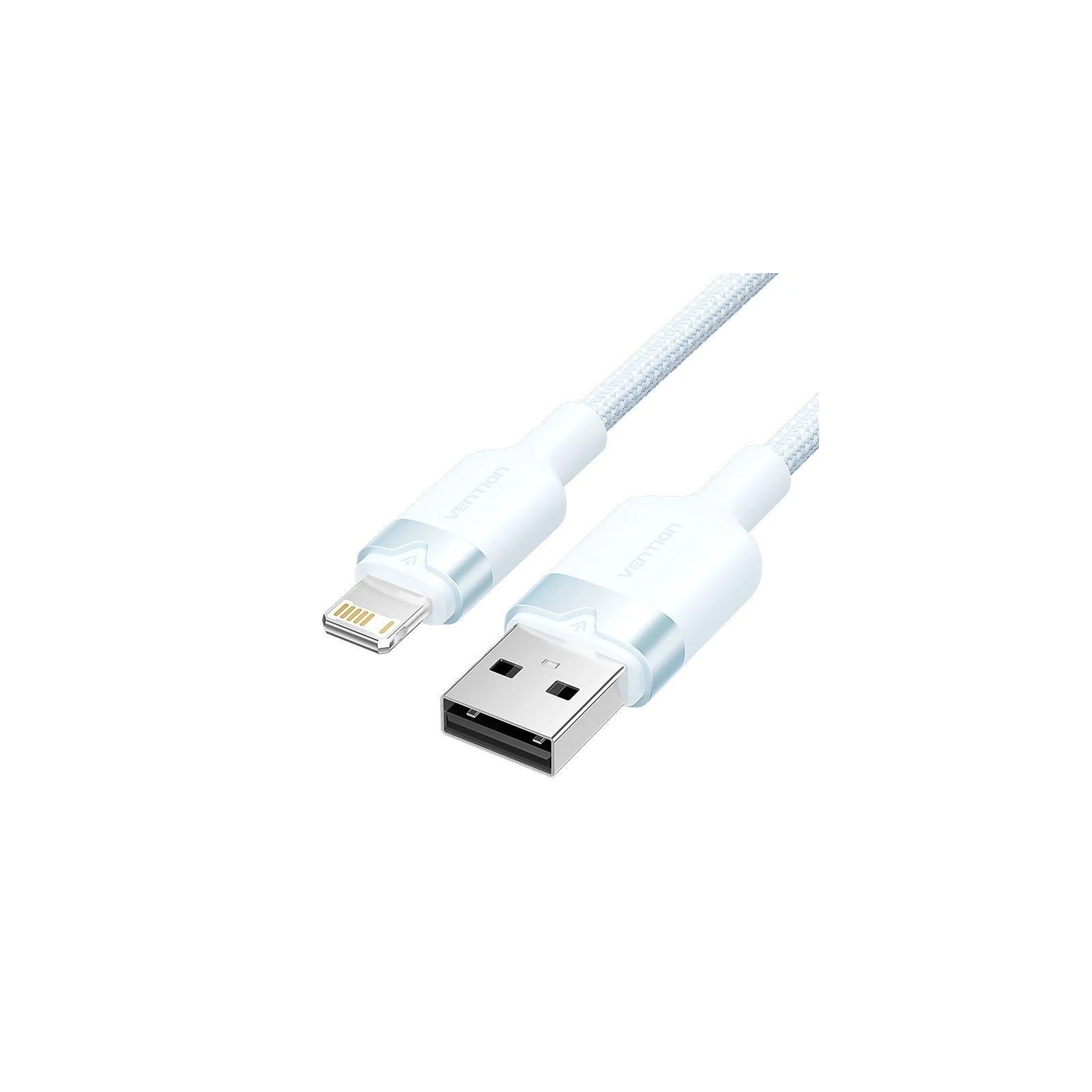 Cable USB 2.0 A a Lightning Trenzado 1M Azul Vention