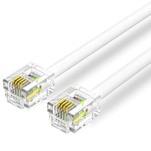 Cable De Telefono 6p4c Blanco 2 M Vention