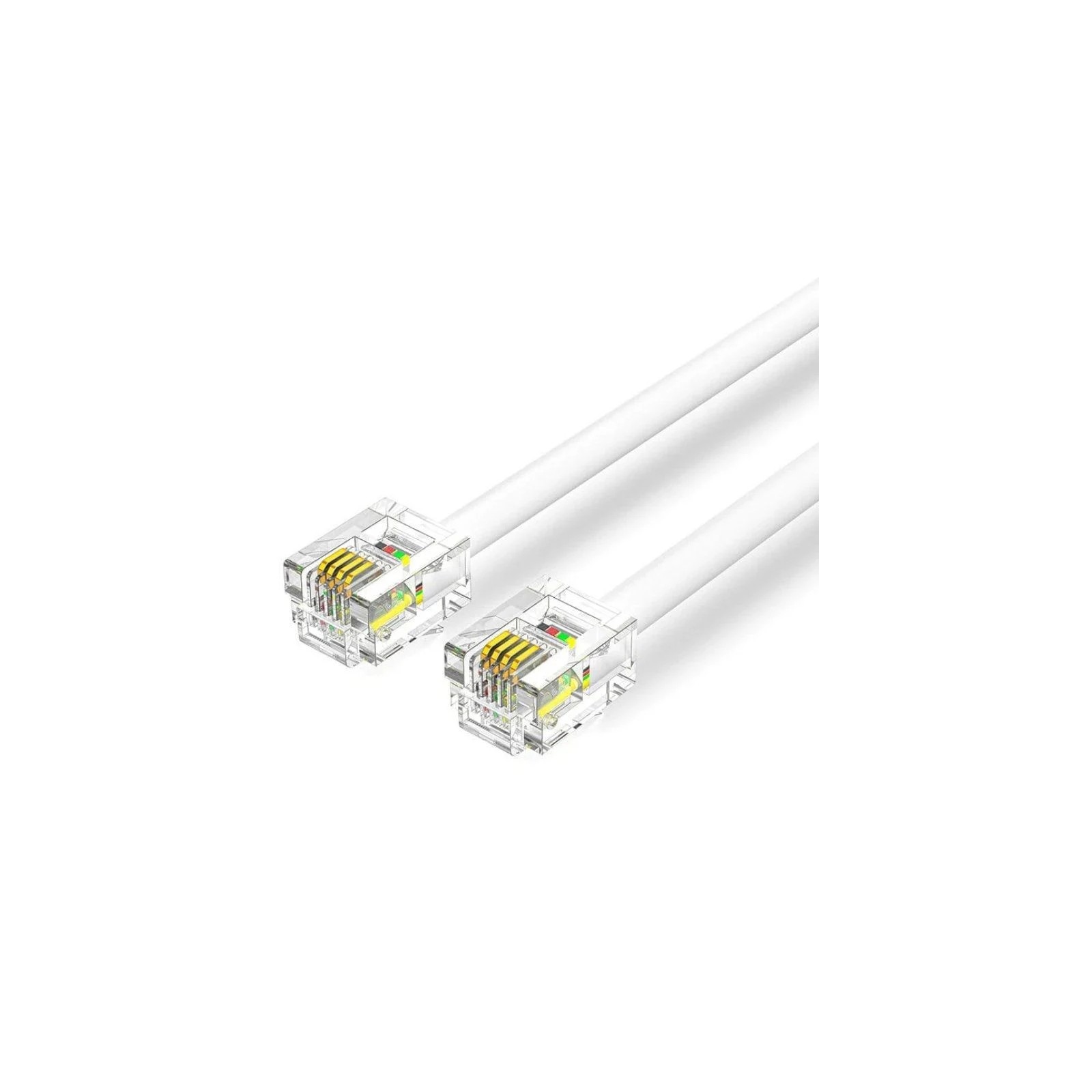 Cable De Telefono 6p4c Blanco 2 M Vention