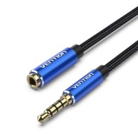 Cable de Audio Estéreo Jack 3.5mm 0.5m Azul Vention