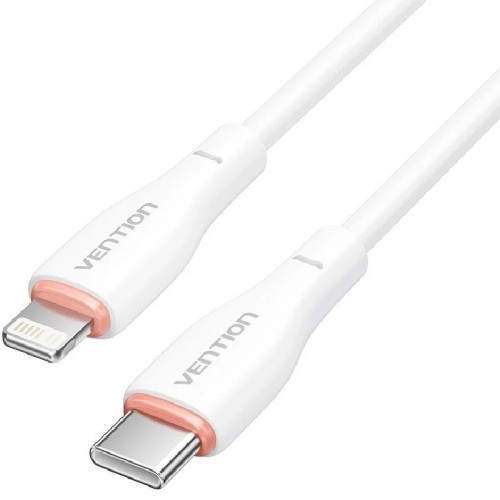 Cable USB-C a Lightning 1 M Blanco Vention