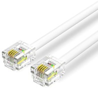 Cable de Teléfono Vention 10m 6P4C Blanco