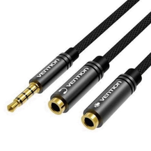 Cable de Audio Estéreo Vention 3.5mm con Doble Conector Hembra