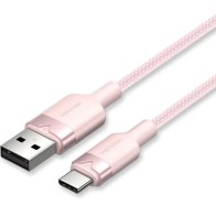 Vention Braided USB-C to USB-A Cable 1M Pink