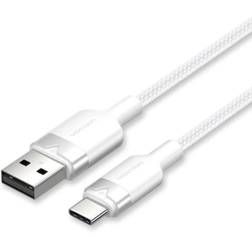 Cable USB-C a USB-A Trenzado 1M Blanco Vention