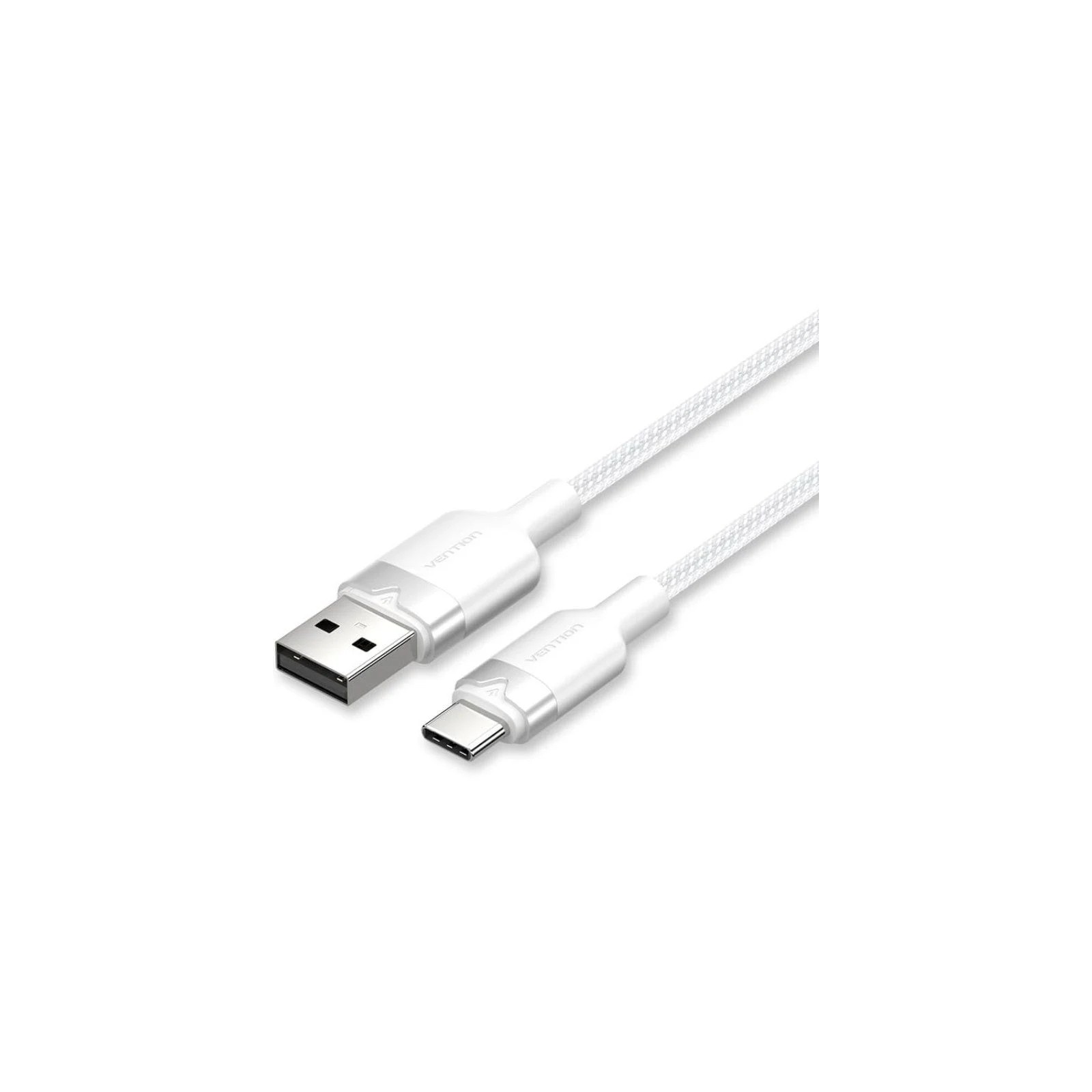 Braided USB-C to USB-A Cable 1M White Vention