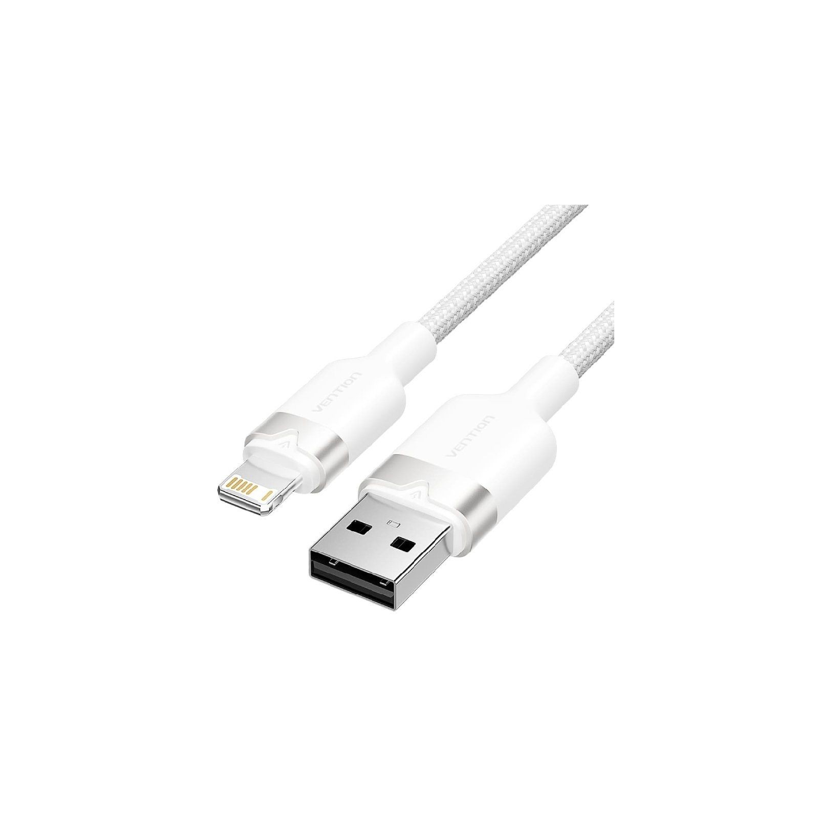 Cable 2.0 USB A Lightning Trenzado 1 M Blanco Vention