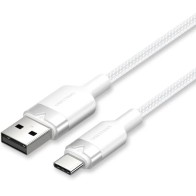 Twisted USB-C to USB-A 2M White Vention Cable