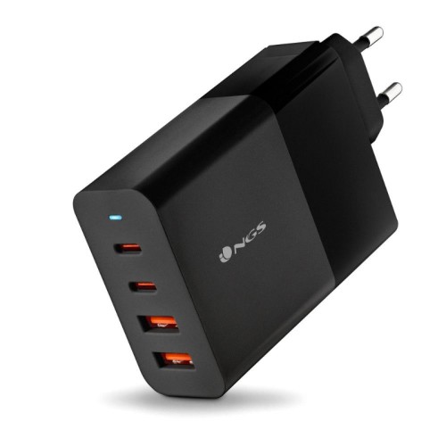 Cargador de Pared Gan2 2xUSB-C + 2xUSB-A 100W Negro NGS