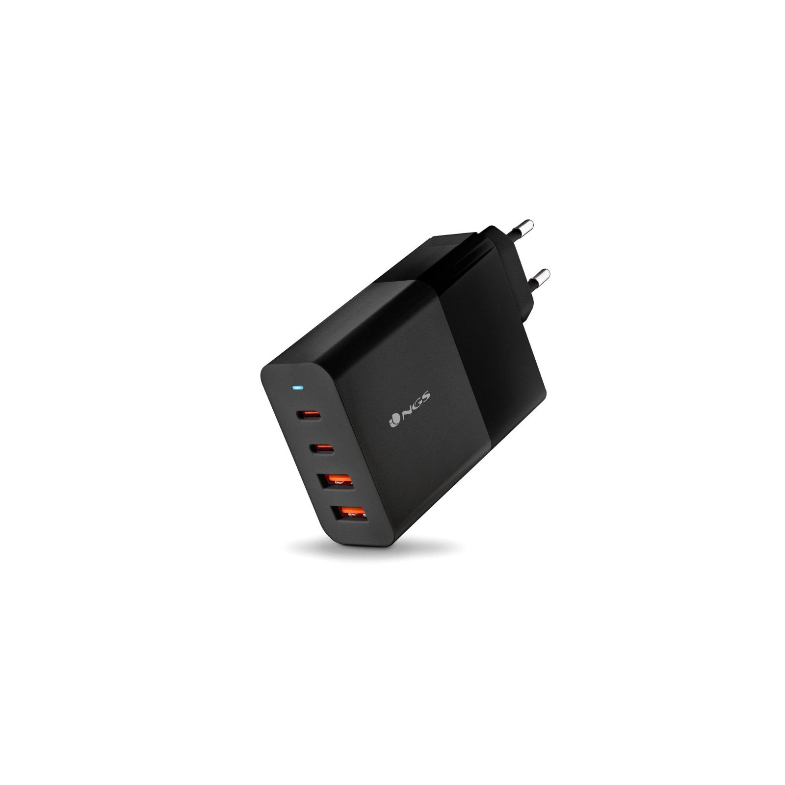 Cargador de Pared Gan2 2xUSB-C + 2xUSB-A 100W Negro NGS