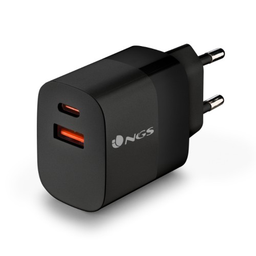 Cargador Pared Gan2 Usb-c + Usb-a 45w Negro Ngs