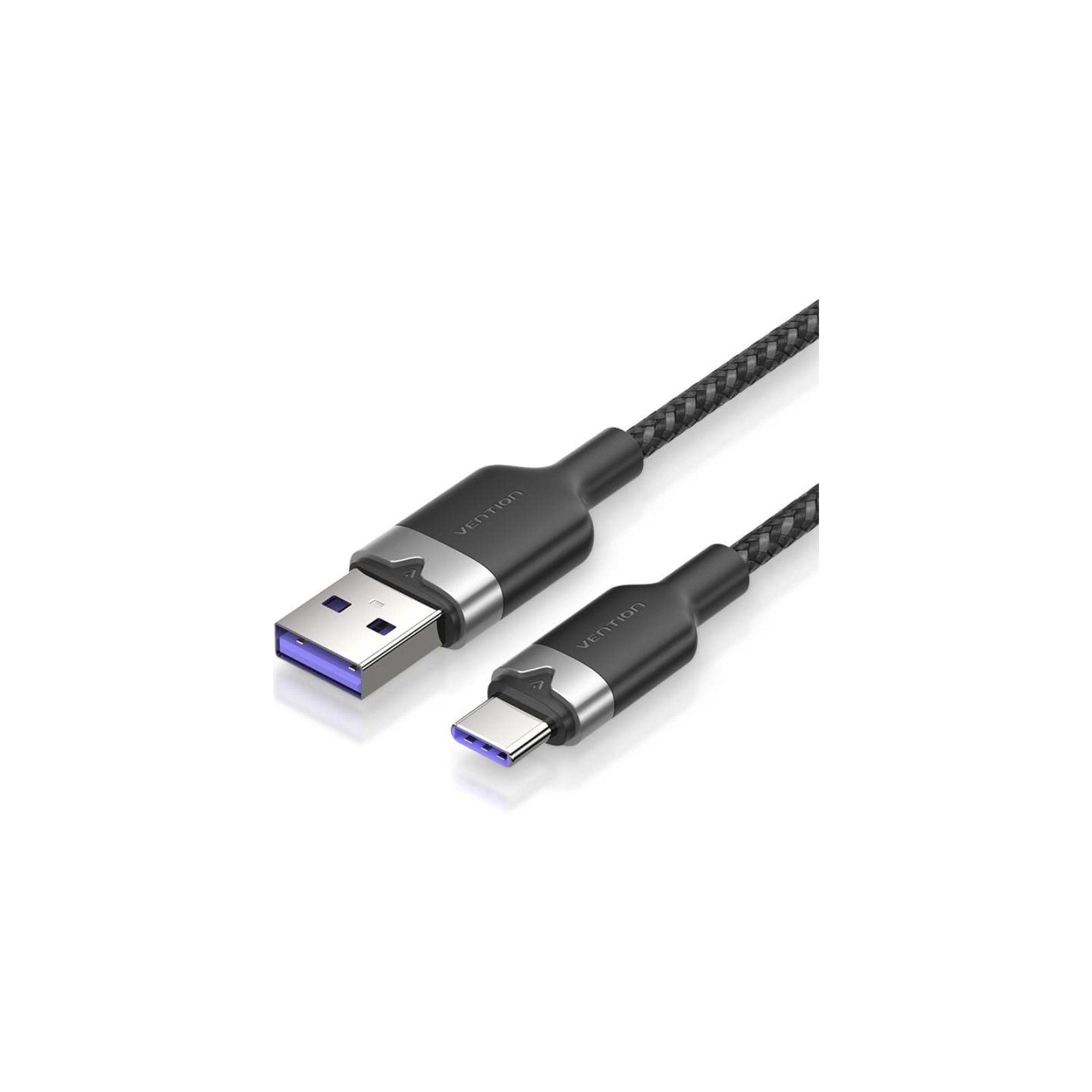 Cable Usb-a A Usb-c M-m Trenzado 2 M Negro Vention