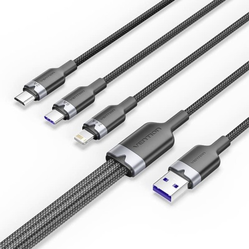 Vention 3 in 1 USB 2.0 Cable 1.5M in Black