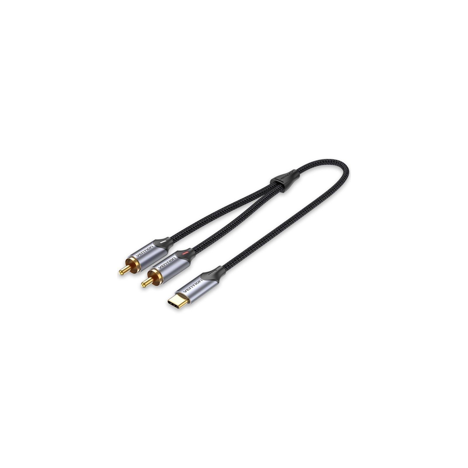 Cable Audio Jack 3.5mm Macho a RCA Macho 5m Gris Vention