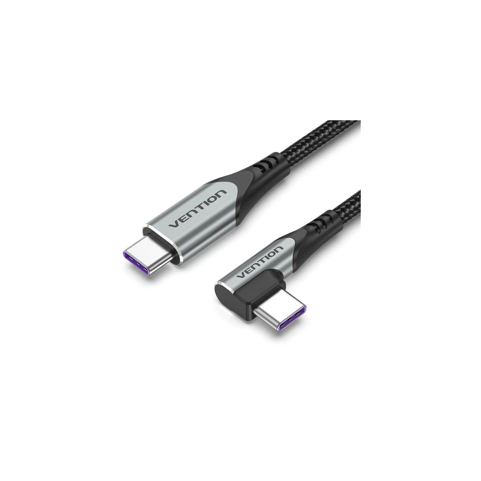 Cable USB-C/M Ángulo Recto a USB-C/M 1.5 M 100W Gris Vention