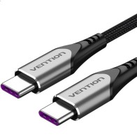 Cable USB-C A USB-C 2.0 5A 1.5m Gris