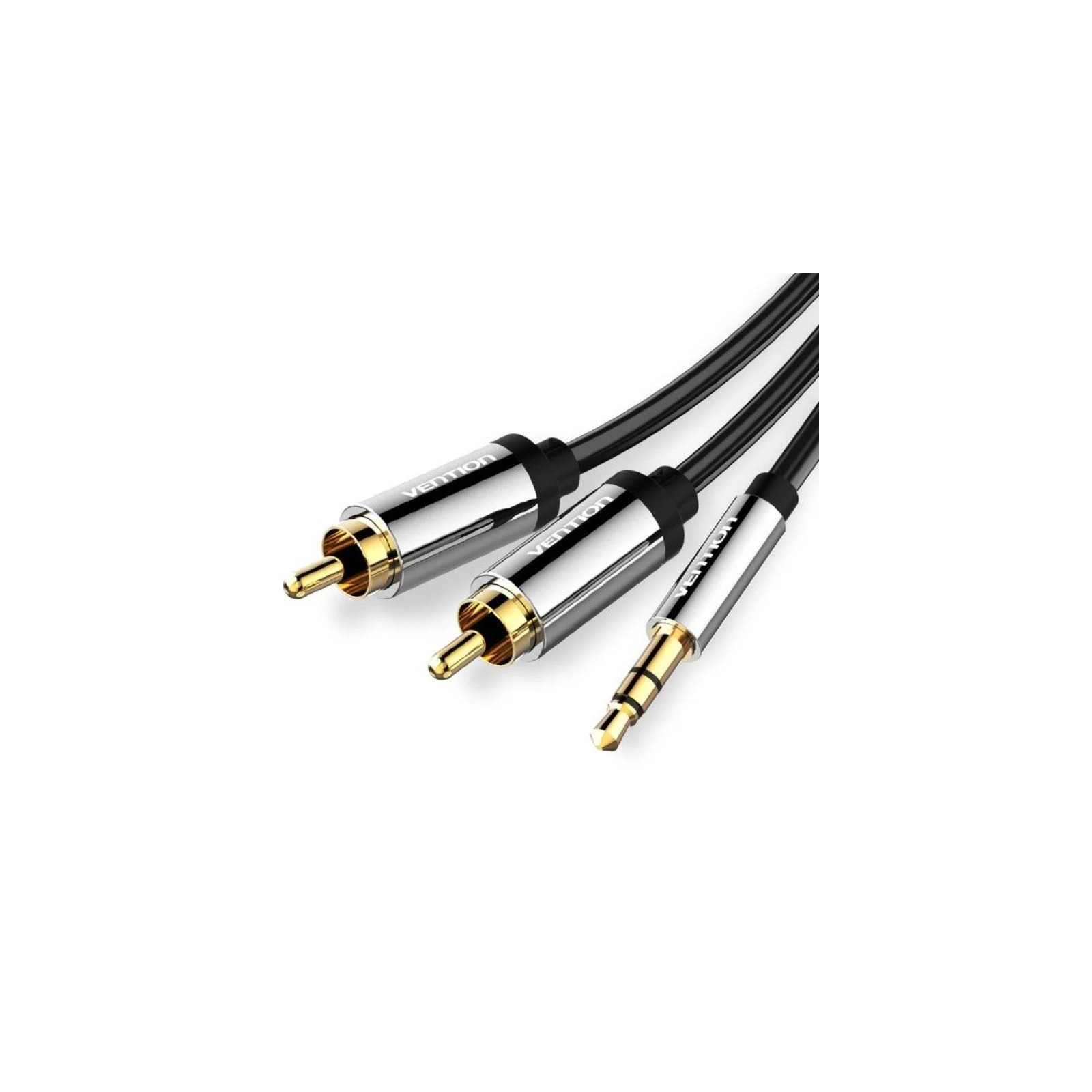 Cable Audio Estereo Jack 3.5/m 2xrca/m 10 M Negro Vention