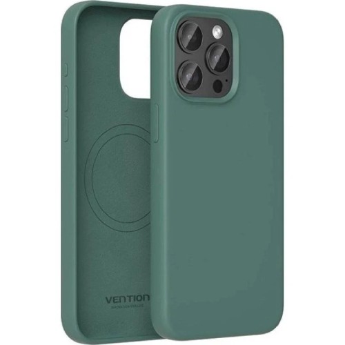 Funda de Silicona MagSafe para iPhone 15 Pro Verde Ciprés Vention