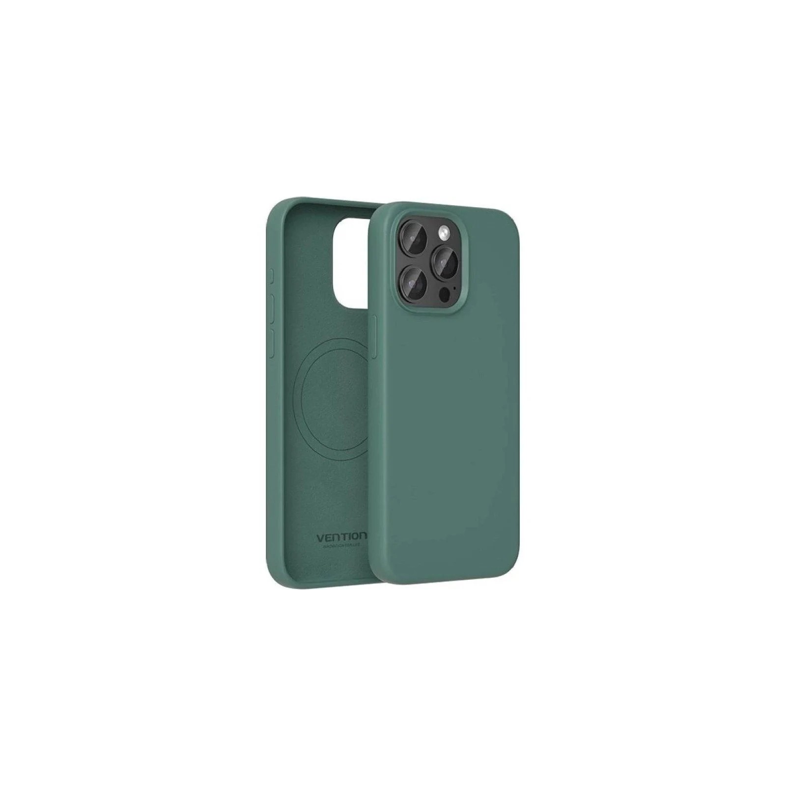 Funda de Silicona MagSafe para iPhone 15 Pro Verde Ciprés Vention