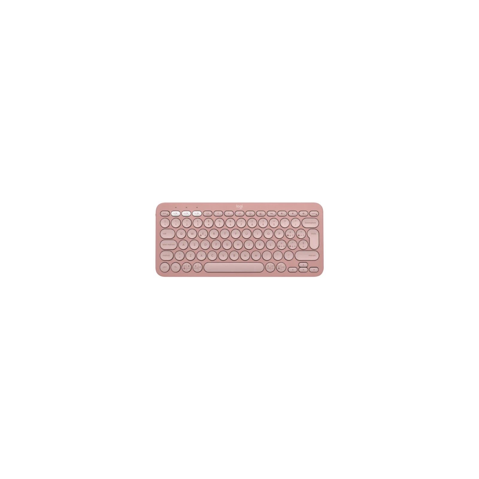 Teclado Wireless K380s Pebble Keys 2 Rosa Logitech