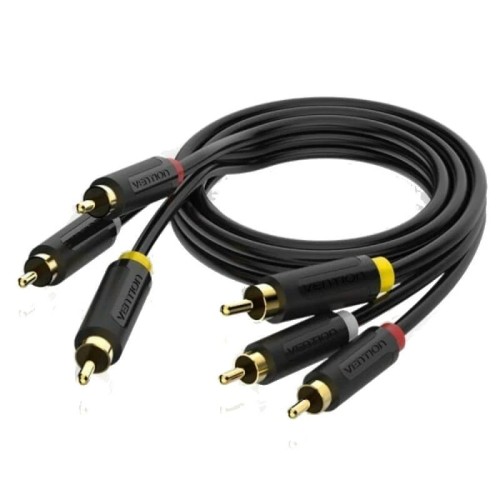 Cable Audio Estéreo 3xRCA/M - 3xRCA/M 2 M Negro Vention