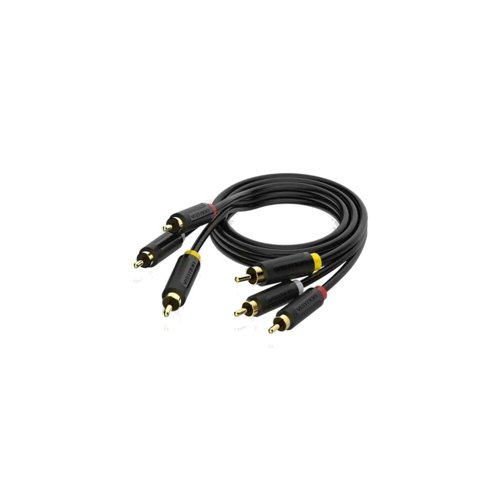 Cable Audio Estéreo 3xRCA/M - 3xRCA/M 2 M Negro Vention