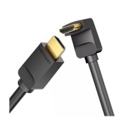 Cable HDMI V2.0 Acodado 4K 3 m Negro Vention