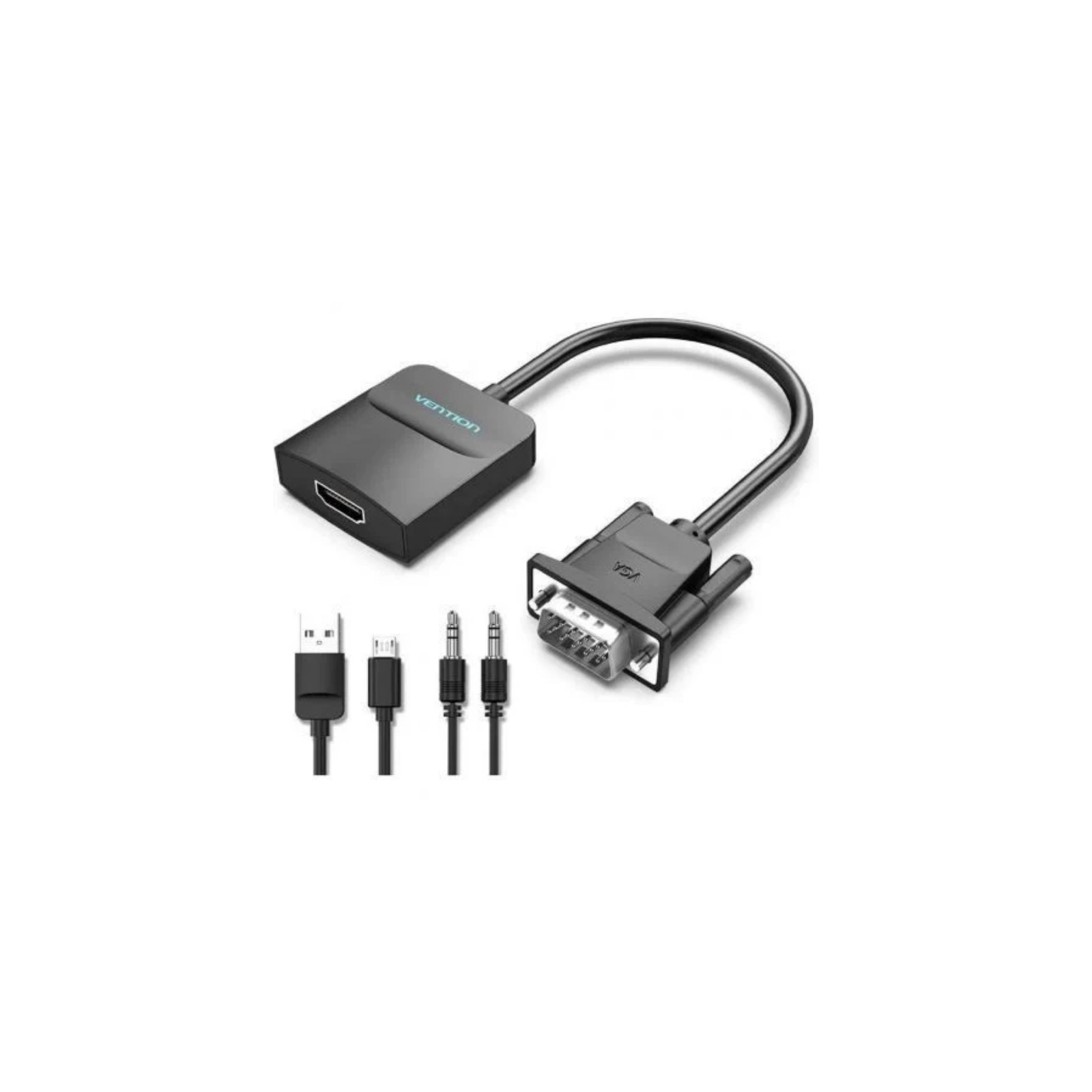 Conversor Vga A Hdmi 0.5 M Negro Vention