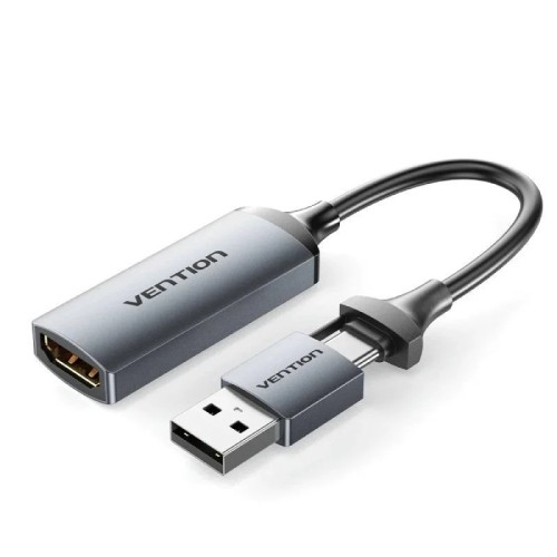 Conversor HDMI 4K a USB-A y USB-C 0.10M Negro Vention