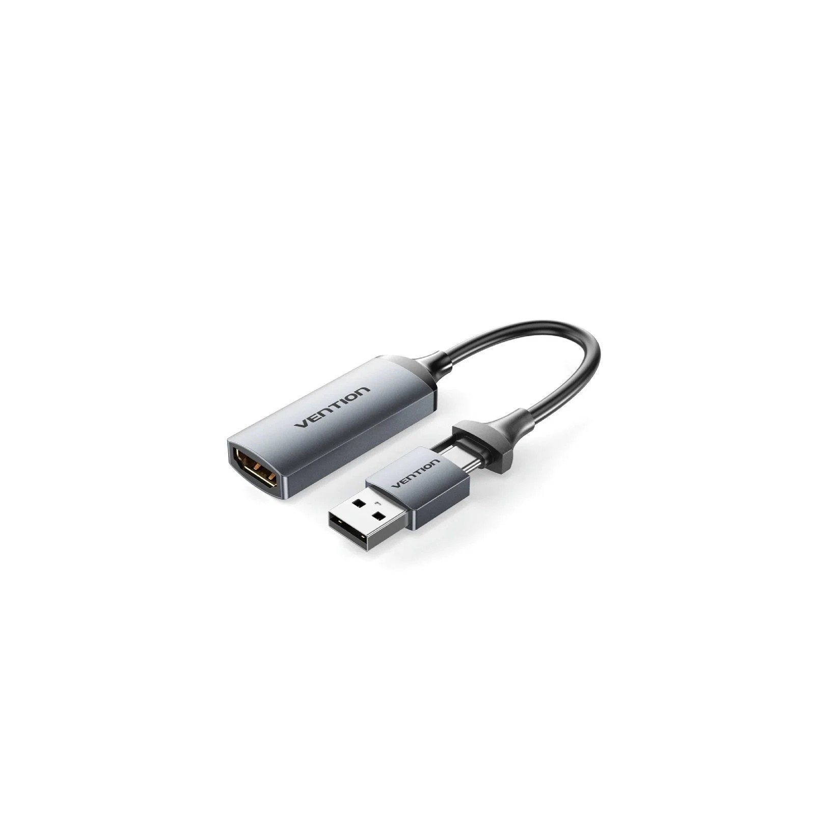 Conversor HDMI 4K a USB-A y USB-C 0.10M Negro Vention