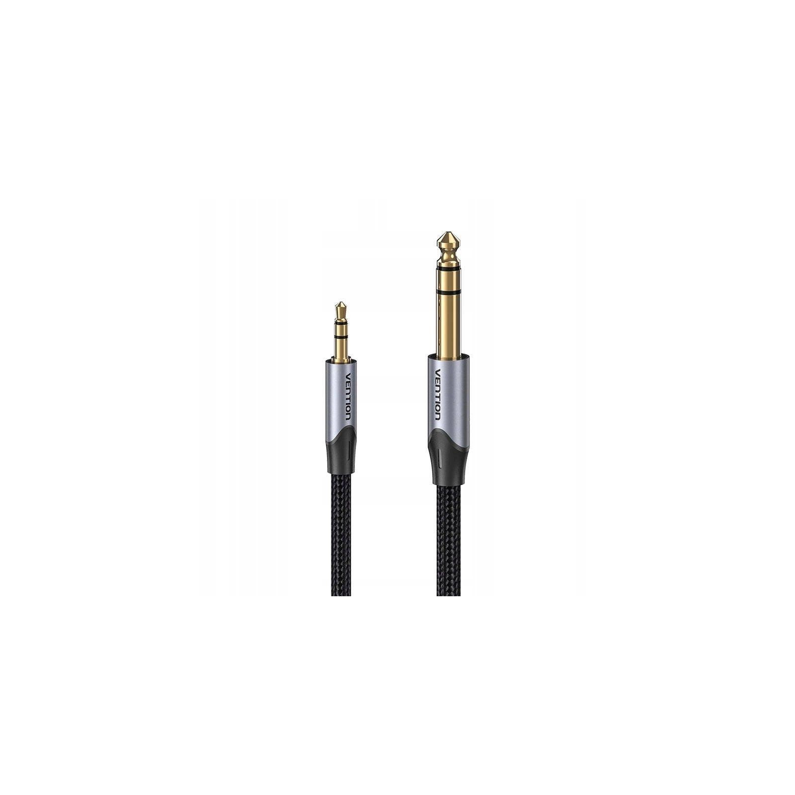 Cable Audio Estéreo Jack 3.5/m Jack 6.3/m 0.5 M Gris Vention