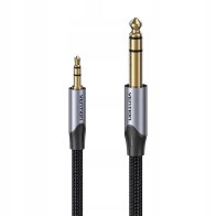 Cable Audio Estéreo Jack 3.5/m Jack 6.3/m 0.5 M Gris Vention