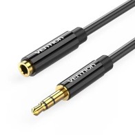 Cable de Audio Estéreo Vention 0.5M Jack 3.5mm Macho a Macho Negro