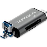 Lector de Tarjetas Externo USB 3.0 Gris Vention