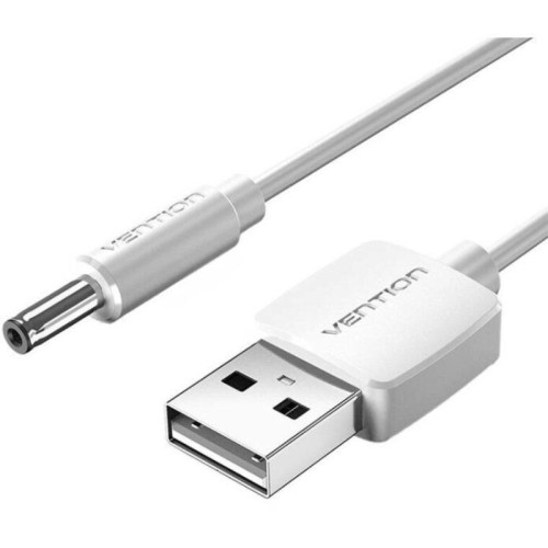 USB-A to DC 5.5mm Power Cable 0.5m White Vention