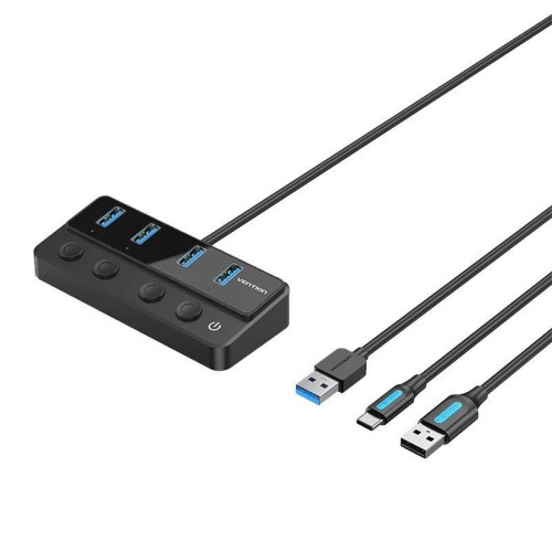 Vention 4-Port USB 3.0 Hub PD Black