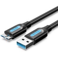 Cable USB 3.0 A Micro USB 0.25 M Negro Vention