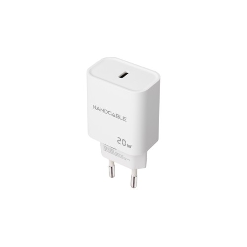 20W PD USB-C Wall Charger White Nanocable