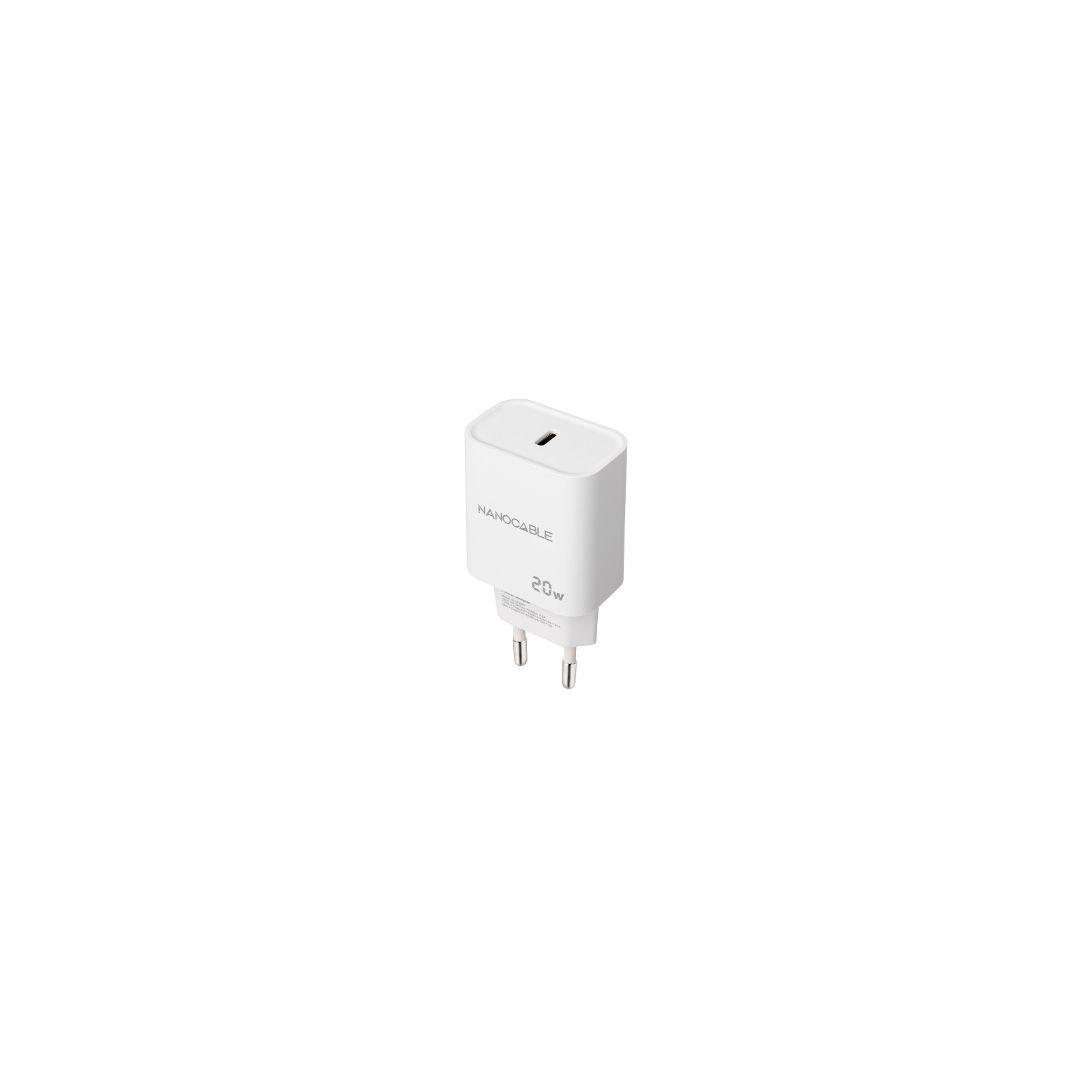 20W PD USB-C Wall Charger White Nanocable