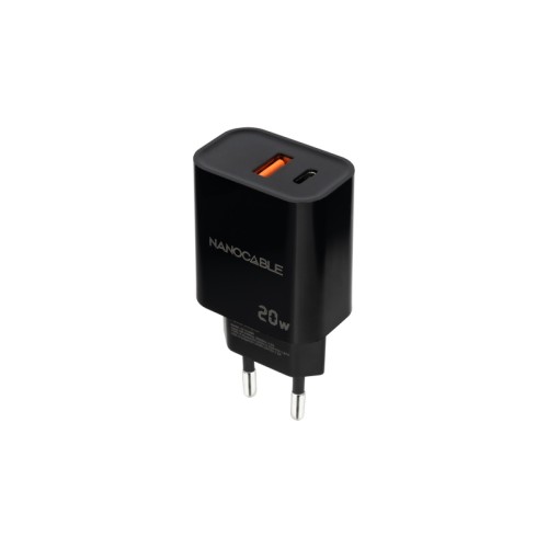 Cargador Pared Nanocable 20W USB-C PD USB-A