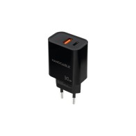 Cargador Pared 1xUSB-C PD y 1xUSB-A/QC 30W