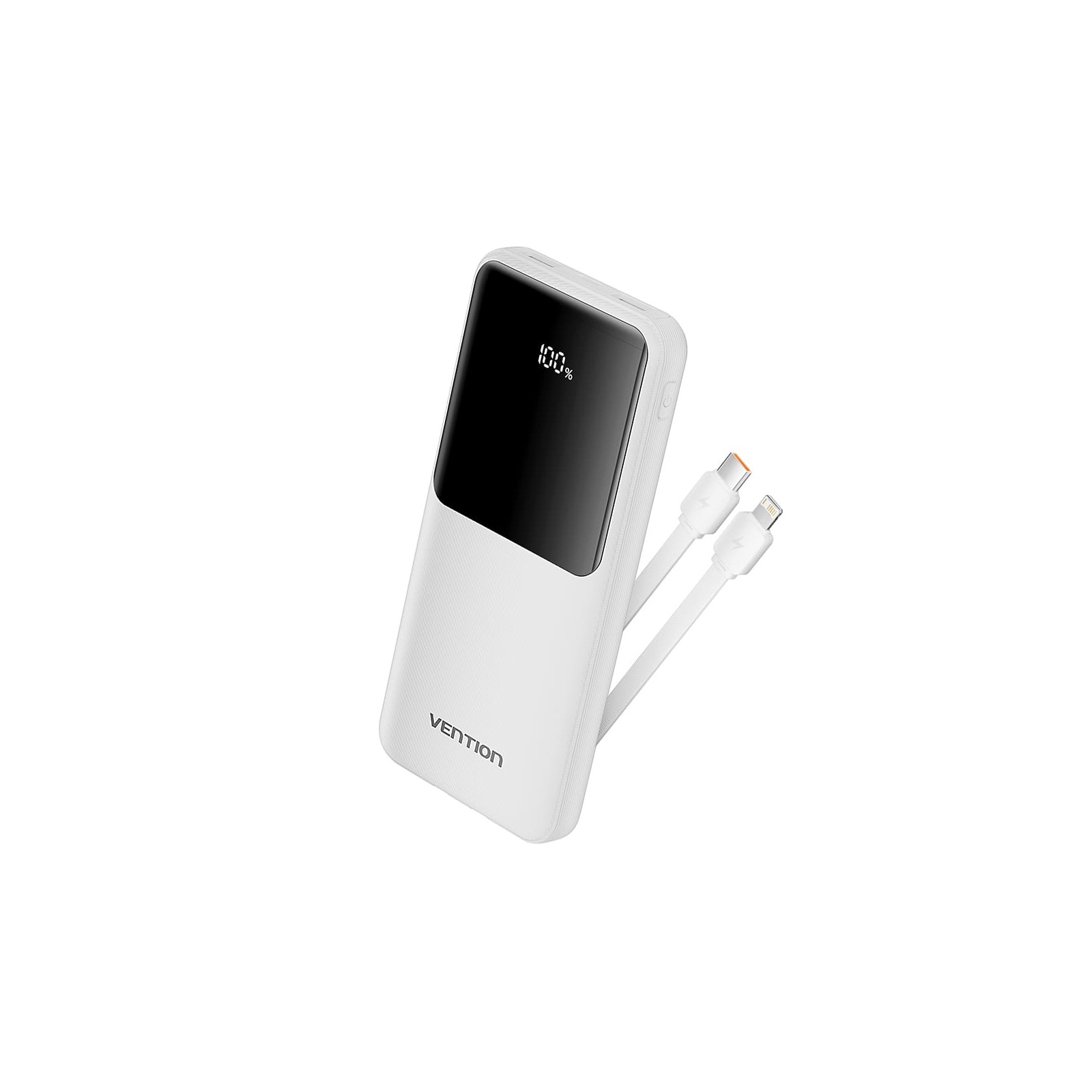 10000mAh 22.5W Power Bank with Cable White Vention