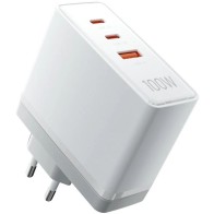 Cargador Pared 100W 2xUSB-C/USB-A Blanco Vention